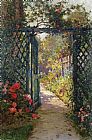 Alfred de Breanski The Garden Gate painting